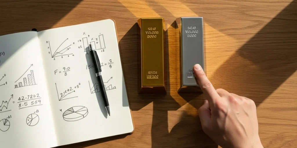 تحلیل و بررسی نمودار قیمت طلا به نقره قبل از خرید شمش نقره یا طلا.