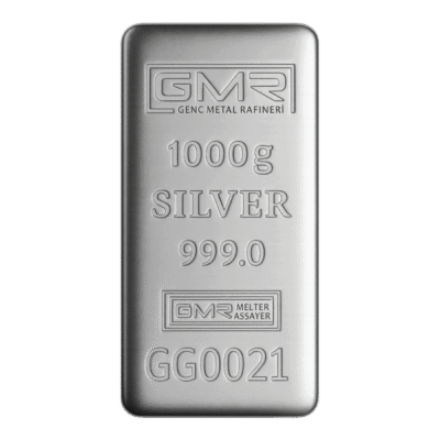 شمش نقره ۱ کیلوگرمی GMR با عیار 999