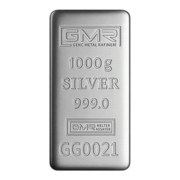 شمش نقره ۱ کیلوگرمی GMR با عیار 999