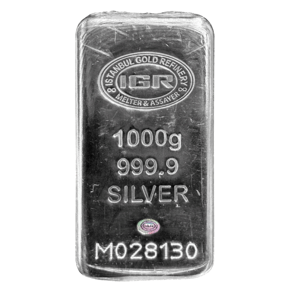 شمش نقره ۱ کیلوگرمی IGR عیار 999
