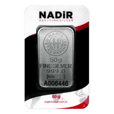 شمش نقره 50 گرمی نادیر