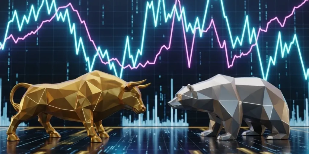 تقابل گاو طلایی و خرس نقره‌ای نشان‌دهنده فرصت از نسبت طلا به نقره