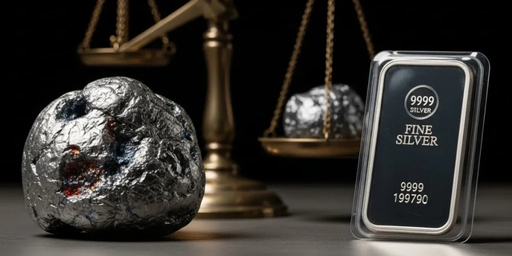 مقایسه ریسک خرید نقره آبشده و شمش نقره در بازار.