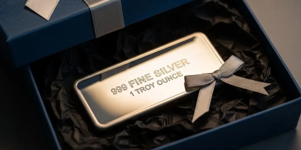 خرید شمش نقره برای هدیه با طراحی مینیمال و شیک.